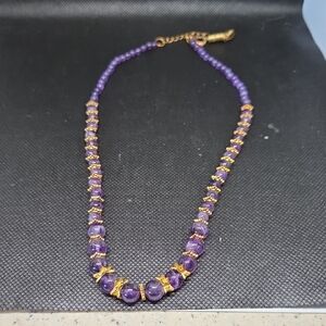 Vintage Stauer Signed Amethyst Necklace